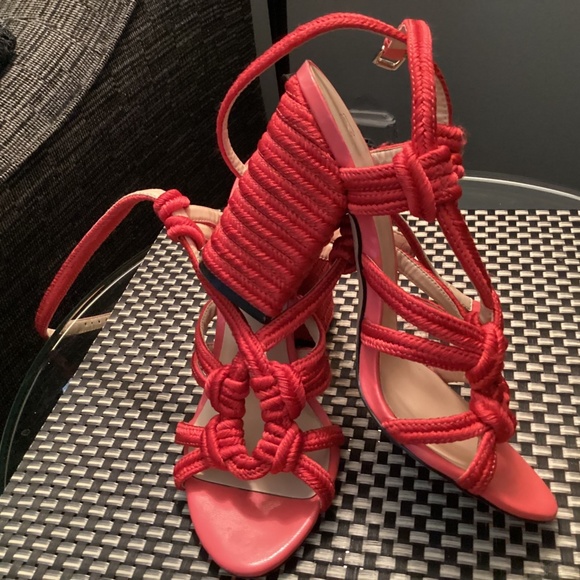 CABI Shoes - CABI LUCIOUS ORANGE HEELS MUST SEE RARE CORD WRAPPED US 7 UNIQUE